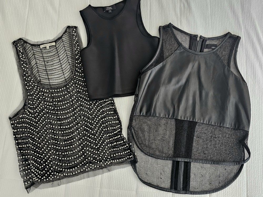 Going Out Tops 3pcs BLACK sz S