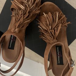 Chinese Laundry Fringe Wedge Heels 
