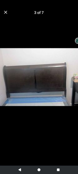 2 Full-Size Tufted Bed Frames – Black & Brown – with Box Springs Still Wrapped in Plastic