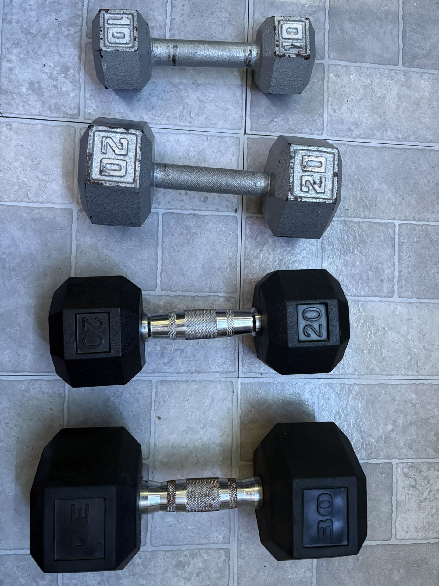 Dumbbells Weights 1(30LB) 2(20LB) 1(10LB)