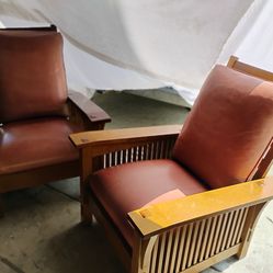 Stickley Lounge Chairs w/ Ottoman