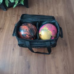 Two Ball Bag Roller/ Comes With Both Bowling Balls