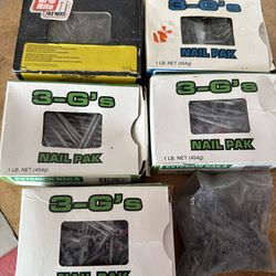 Bundle of 5 Boxes of Exterior 2” and 3” Nails!  Price is total for all 3 boxes.