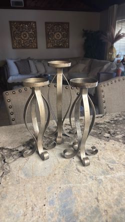 Metal candle holders