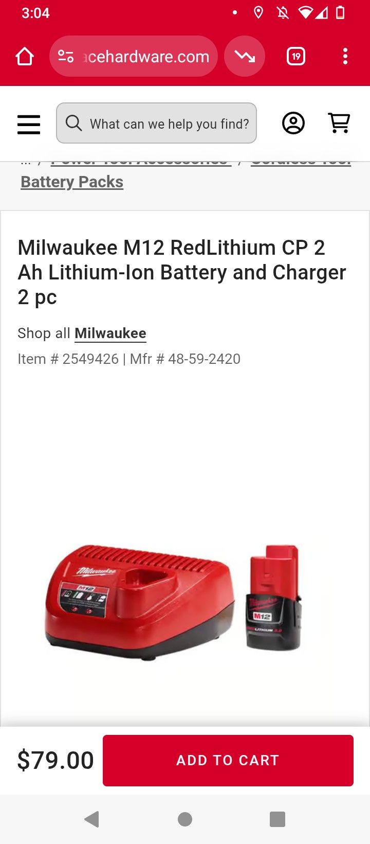 M12 Charger With Battery