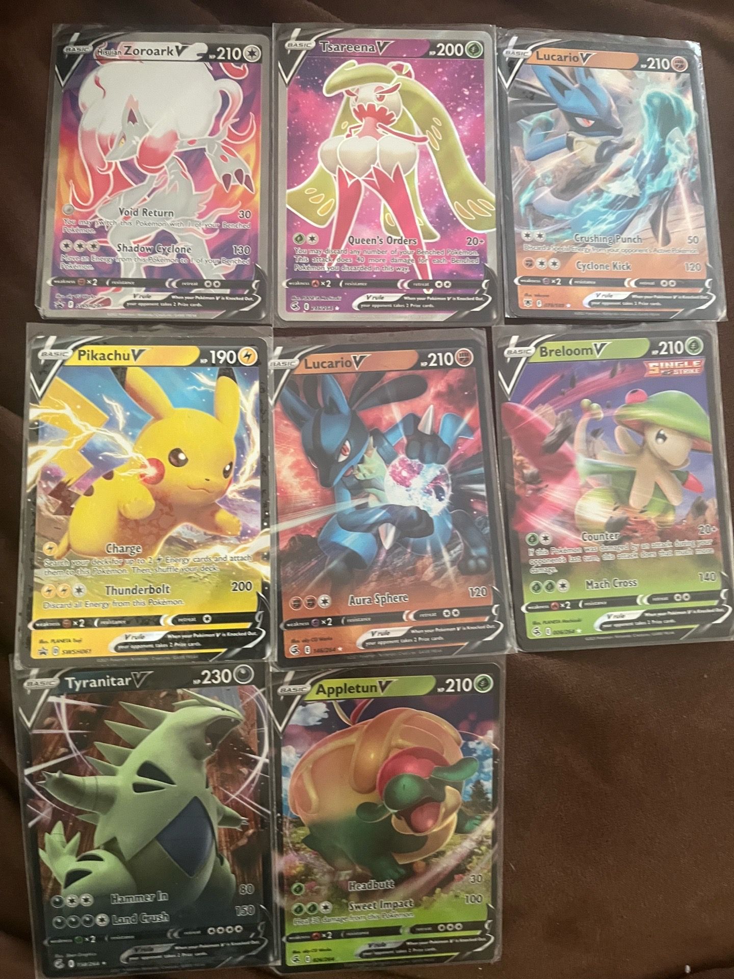 Pokémon v cards kindly please read description