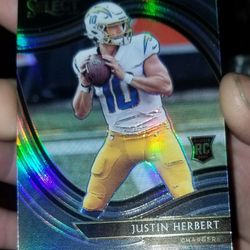 2020 Select Panini Silver prizm Football Field level Justin herbert 