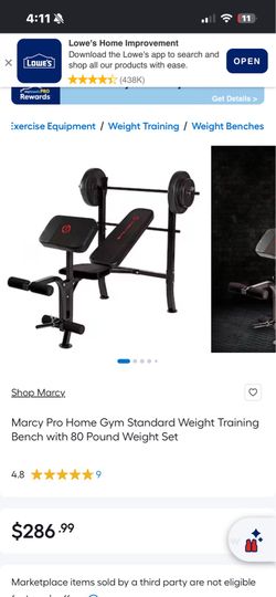 Home pro gym standard training bench