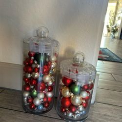 Decorative Jars With Mini Ornaments 