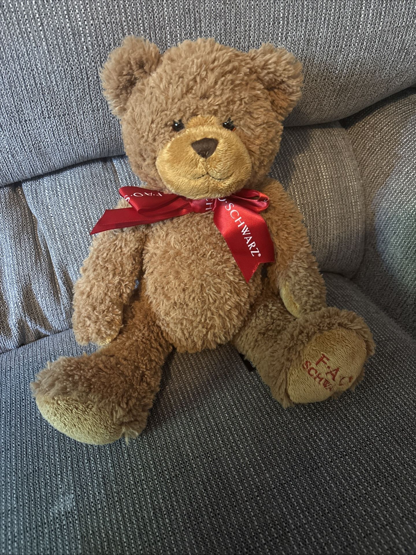 FAO Schwarz 2018 Teddy Bear Brown 12" Plush Stuffed Animal