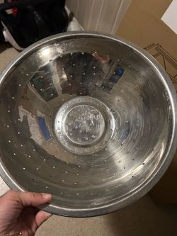 Large Stainless Steel Footed Colander