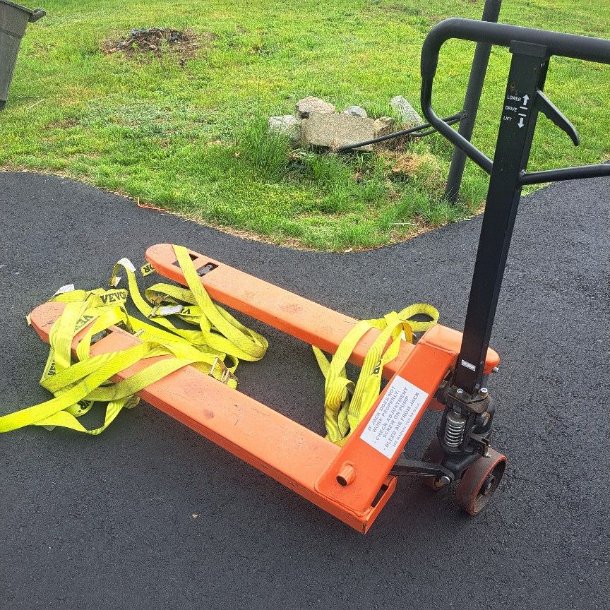 Pallet Jack And Straps