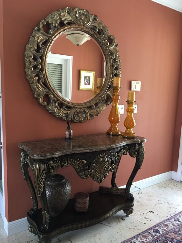 Mirror and table from El Dorado