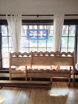 vintage 1920s/1930s Monterey furniture wooden twin bed frame