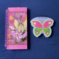 Pink Fairy and Butterfly Shaped Spiral Notebooks