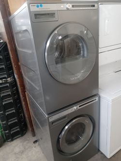 Asko 24" light gray stackable front load washer and dryer set - Free delivery