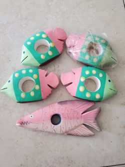 Wood Fish Napkin Rings
