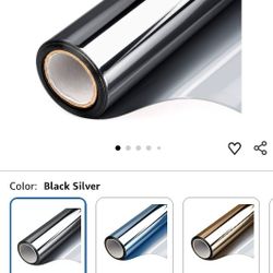 Silver / Black Mirror Window Film / Tint 