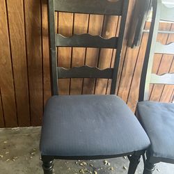 Set of 5 Solid Wood Chairs – Good Condition
