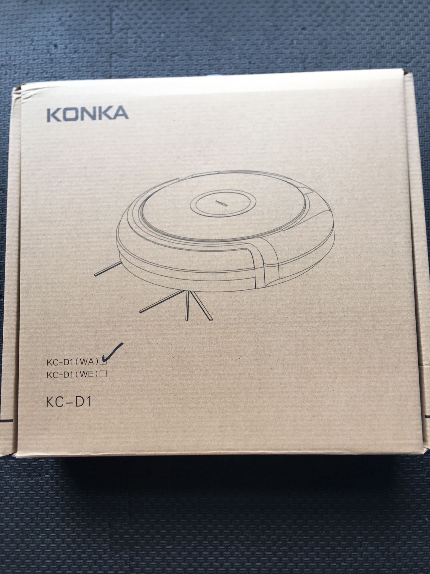 KONKA KC-D1 Automatic Robotic Vacuum Cleaner Sweeper, 220V 25W Intelligent Sweeping Robot with Drop-Sensing Technology and Powerful Suction for Hard