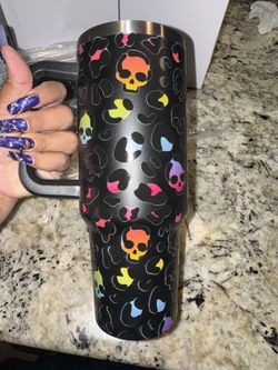40 oz Tumbler Pink Stainless Steel Double Wall Custom Design