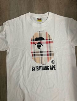 BAPE By Bathing Ape Plaid Graphic Tee White Size L