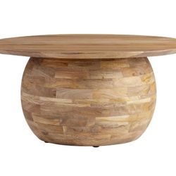 Gregor Round Driftwood Wood Ball Coffee Table