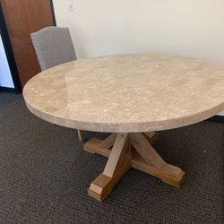 Vesper Brown/Gray Real Marble Round Dining Table
 Set. 
by Crown Mark


