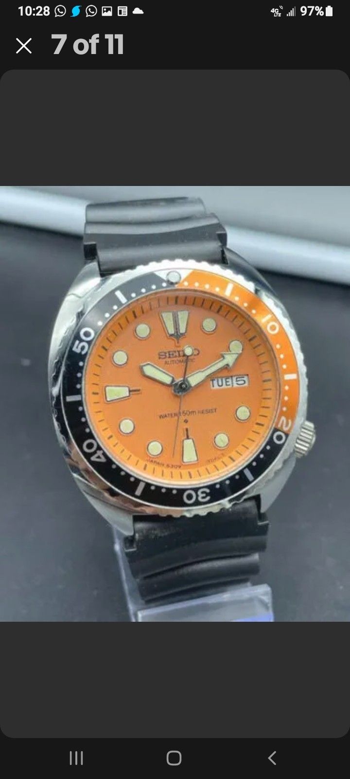 Seiko Diver Watch, Completly Refurbished Its SKOO7