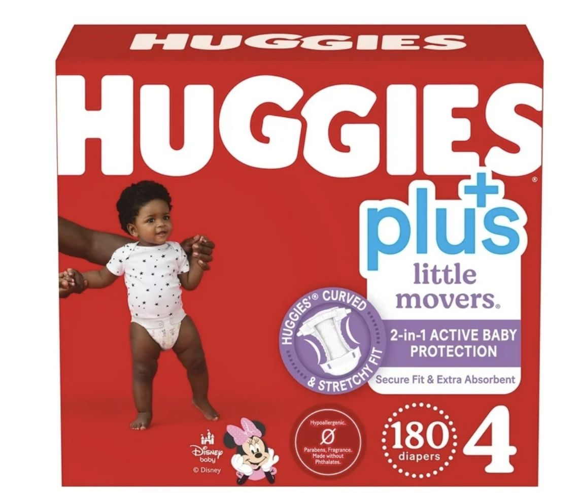Huggies Size 4 Diapers 180 Count
