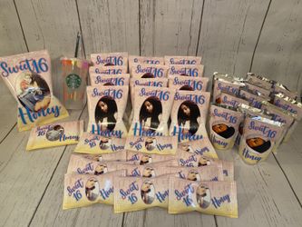 Customizable chip bags party favors