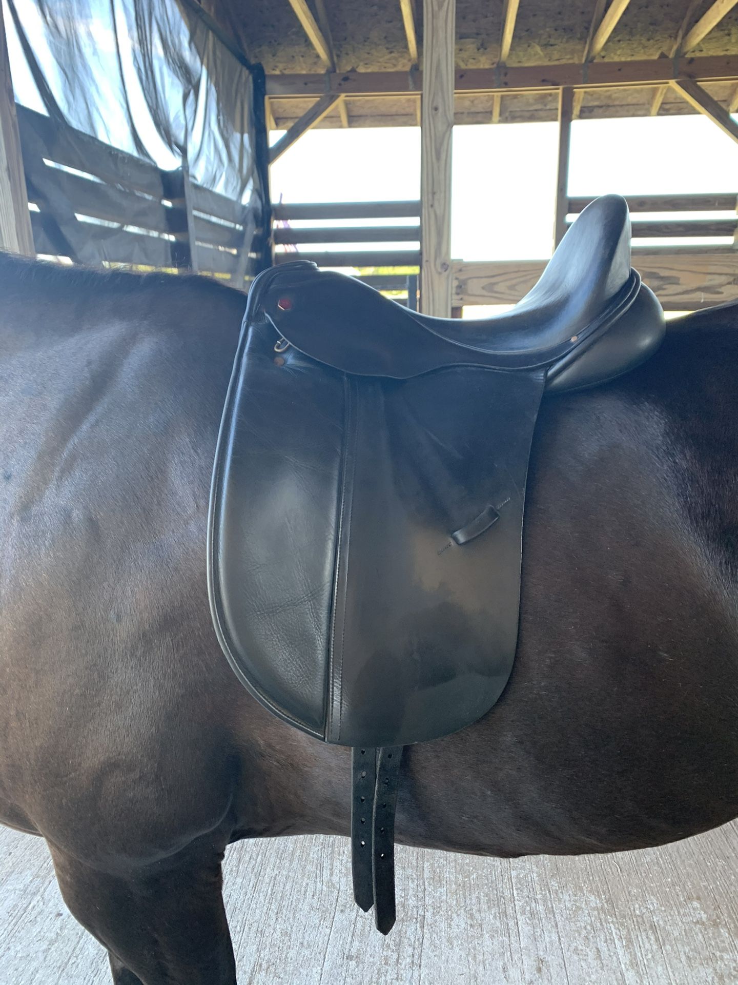 Albion SLK Dressage saddle 17 inch. seat, used.