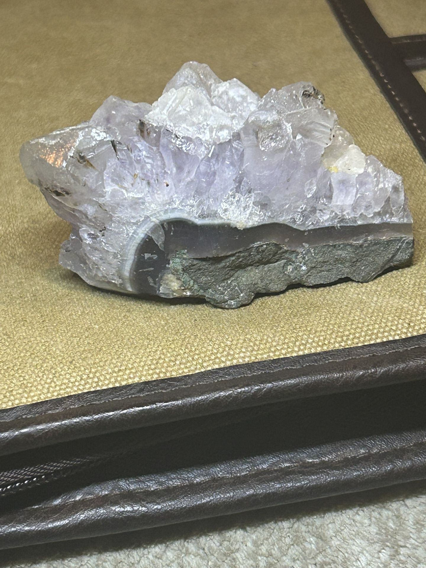 Natural Lavender Amethyst Cluster on Matrix