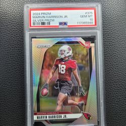 2024 Panini Prizm - Rookies Marvin Harrison Jr. #375 Silver Prizm (RC) Gem 10