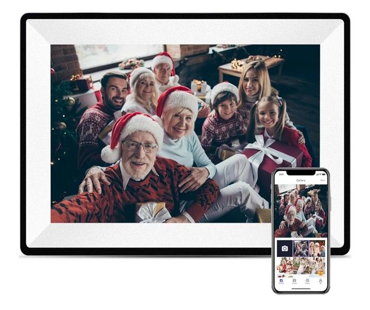 10.1inch Digital Picture Frame WiFi Smart Digital Photo Frame 1280 * 800 IPS HD Touch Screen, 16GB Memory, auto-Rotate, use “Uhale”APP Instantly Share