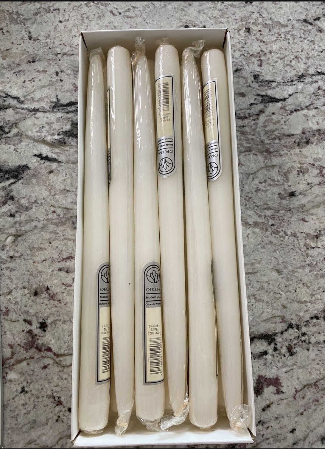 Carolina Dinner Taper 10” Candles Set (12 pieces)