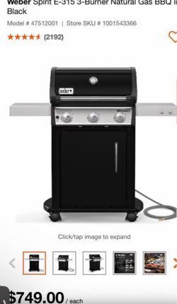 Weber Spirit E-315 3-Burner Natural Gas BBQ in Black