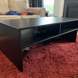 Black Wood Coffee Table (47”x23”)