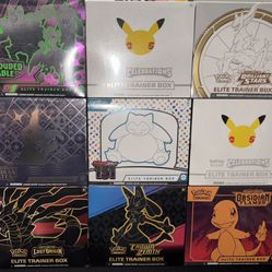 9 Pokemon ETB Collection