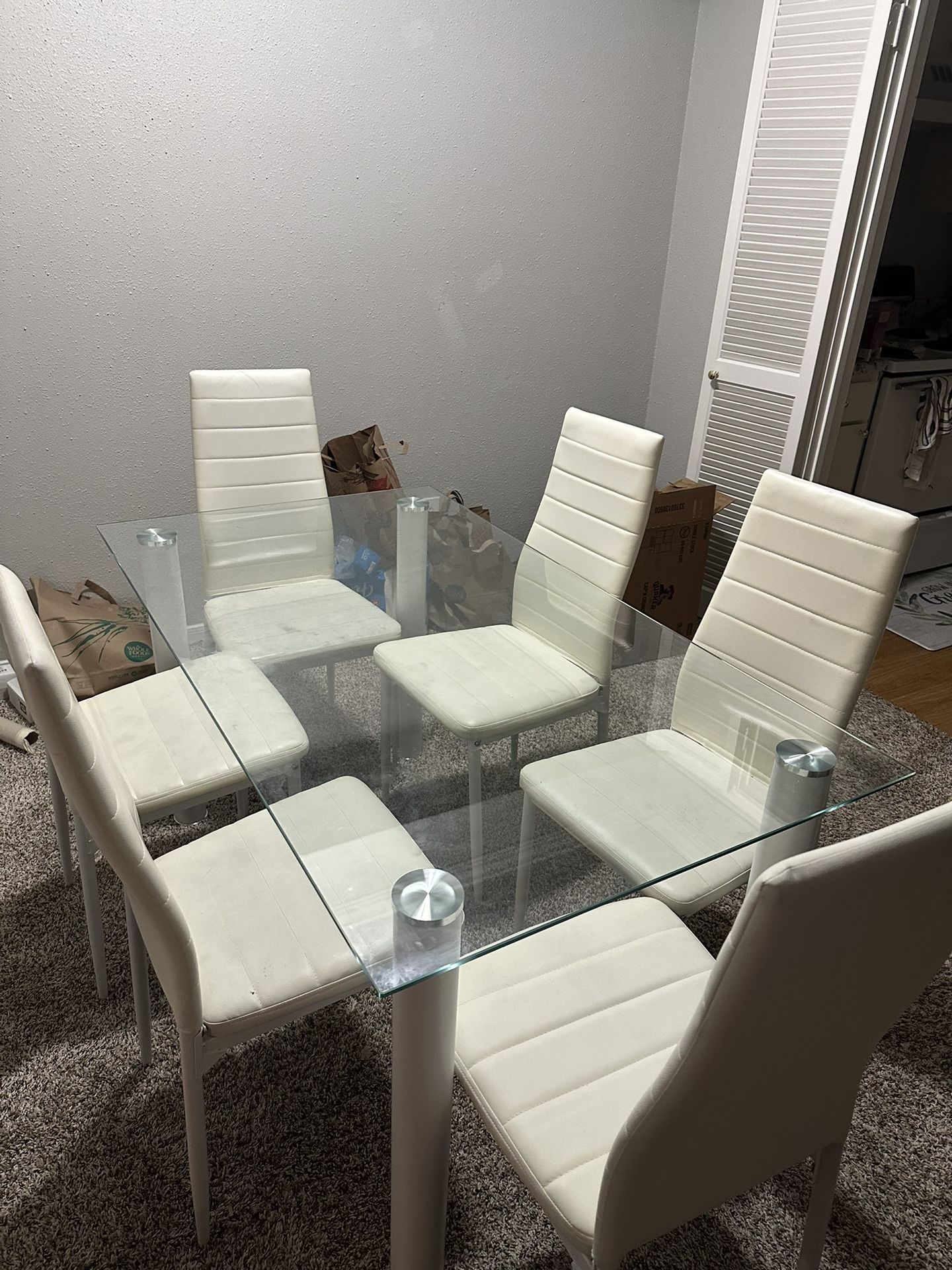 Rectangular Glass Table 