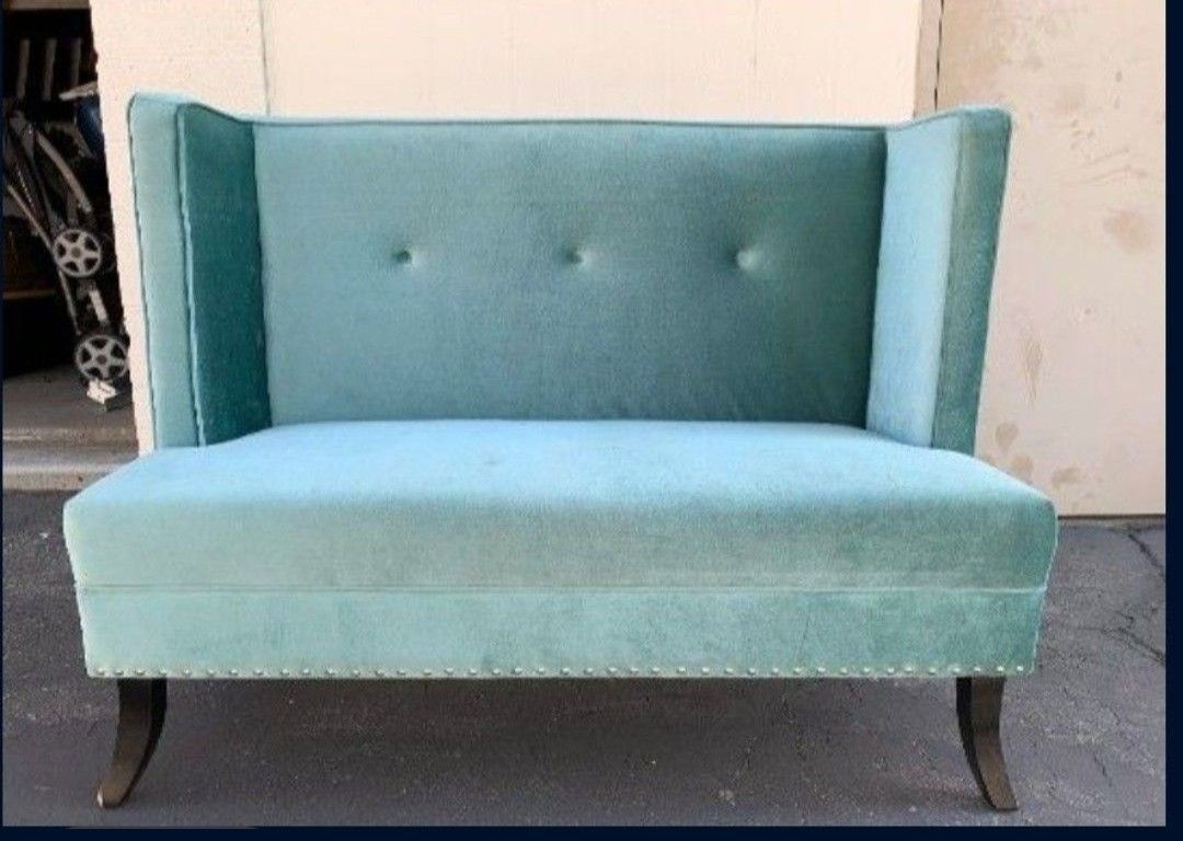 Beautiful Velvet Loveseat Sofa.