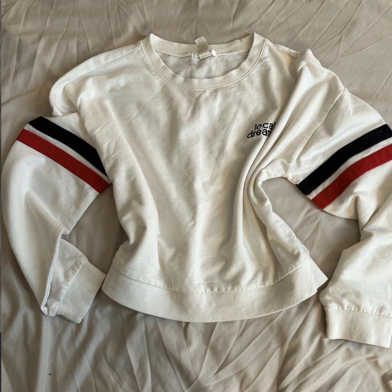 Forever 21 White and red crewneck