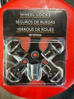 Toyota Lexus Black Chrome Wheel locks 4Runner / Land Cruiser / LX600 / PT(contact info removed)0 OEM