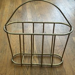 Brass Vintage Magazine Rack