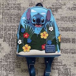 Disney Parks Stitch Hide-And-Seek Loungefly Mini Backpack in excellent condition
