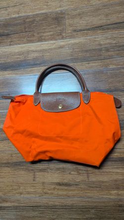 Longchamp Le Pliage, small, bright orange