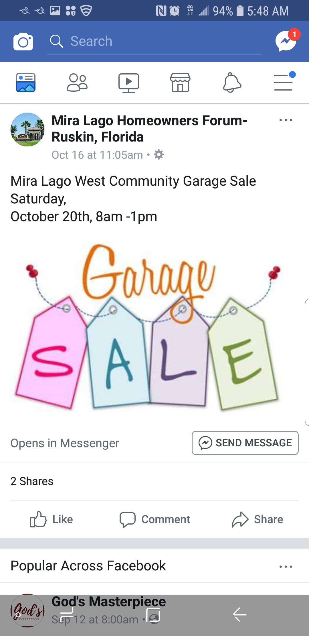 Huge Ruskin Community Sale tomorrow
