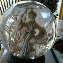 Glass and water Japanese globe