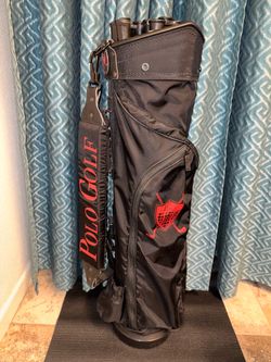 Polo Golf Stand Bag – Black with Red Logo – Excellent Condition