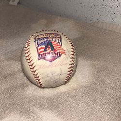 2001 world series dbacks team signed ball 